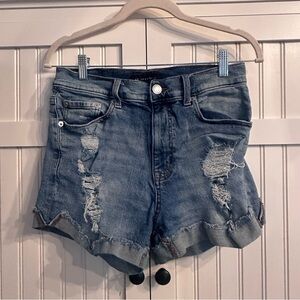 Aeropostale Distressed Denim Jean Shorts - Blue